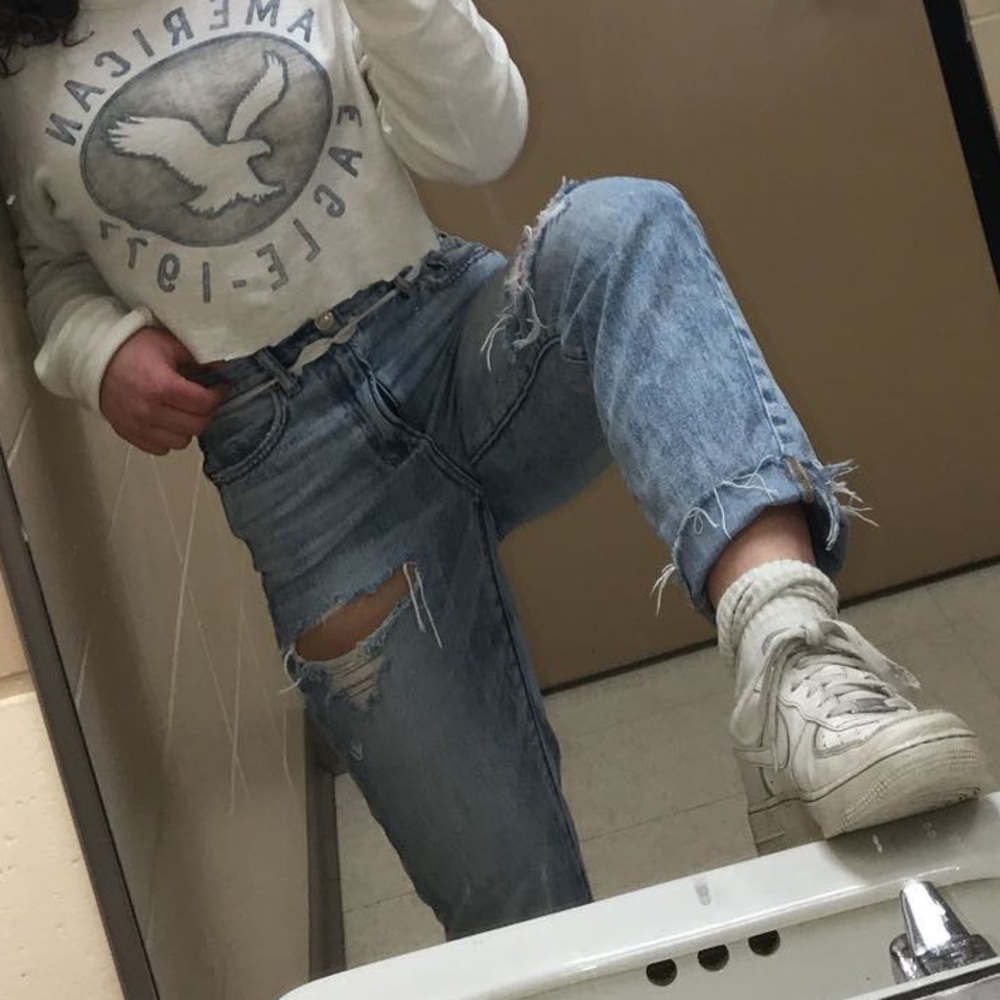 American eagle mom jeans size 4